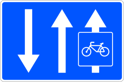 S-65b - Radweg neben zweispuriger Fahrbahn Verkehrsschild