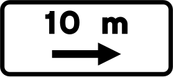 S-820 - Panneau routier Extension de l'interdiction, vers la droite