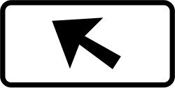 S-870b - Panneau routier Panneau d'application de signalisation (gauche)