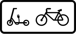 S-880f - Panneau routier Panneau d'application de signalisation aux cycles et trottinettes électriques