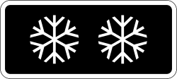 S-890a - Panneau routier Panneau additionnel : Signalisation en conditions particulières (neige)