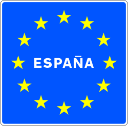S-920 - Einfahrt nach Spanien Verkehrsschild