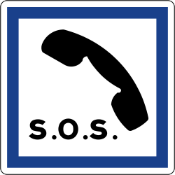 S-960 - Notruftelefon Verkehrsschild