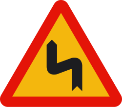 TP-14b - Gefährliche Linkskurven Verkehrsschild