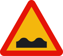 TP-15 - Unebene Fahrbahn Verkehrsschild