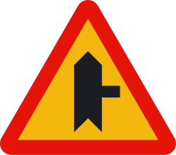 TP-1a - Kreuzung mit Vorfahrt für die Straße von rechts Verkehrsschild