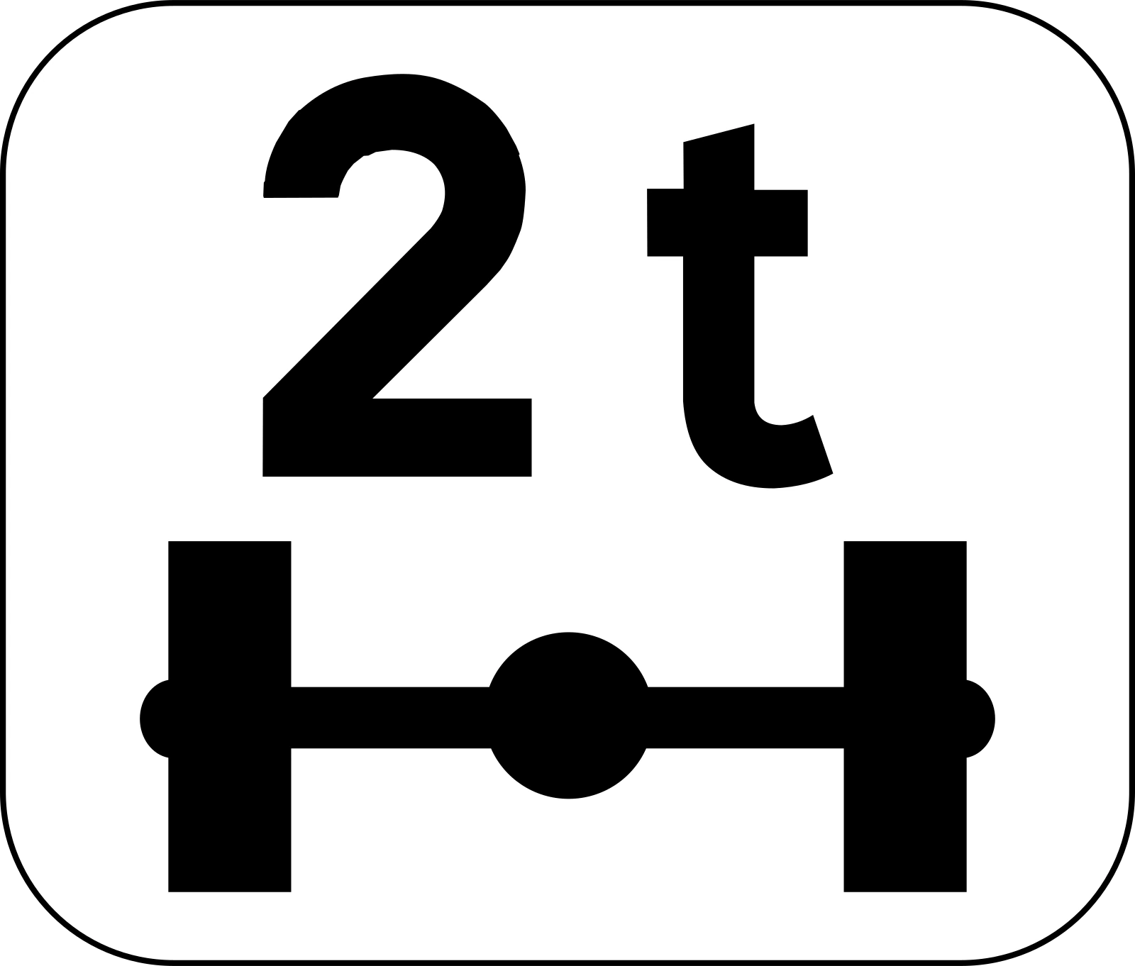 M4r - Panneau routier Poids par essieu