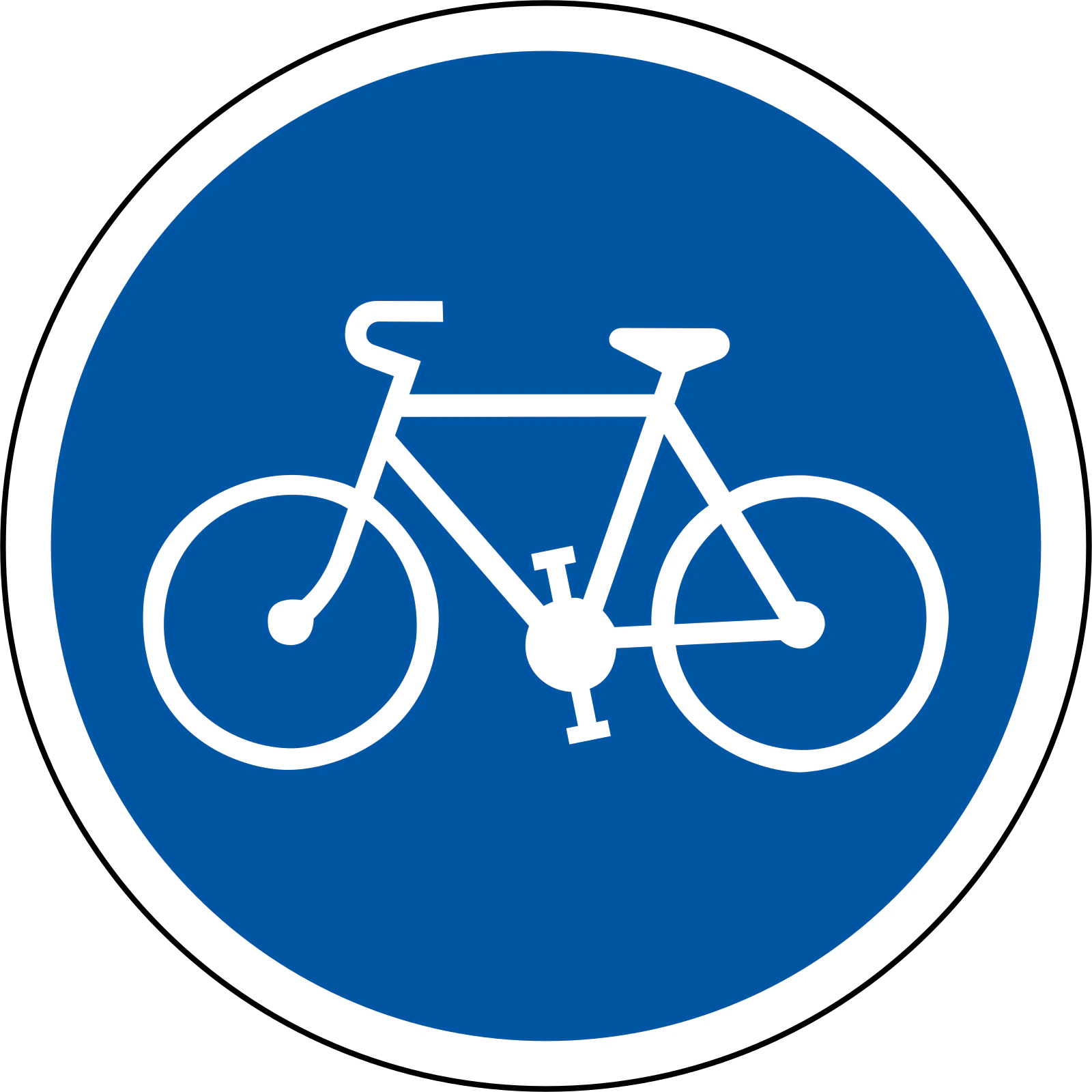 B22a - Panneau routier Piste cyclable