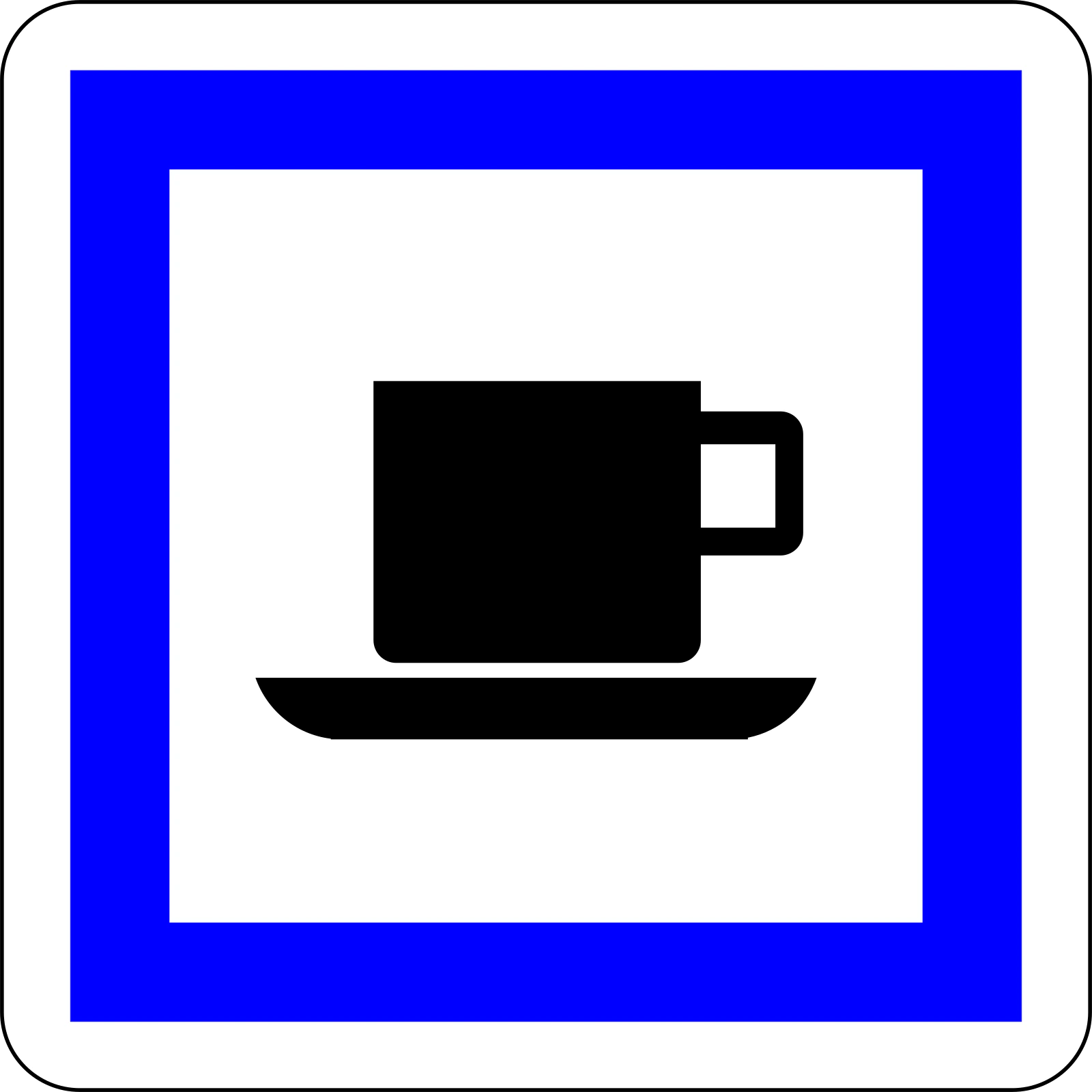 CE18 - Panneau routier Buffet ou confiserie