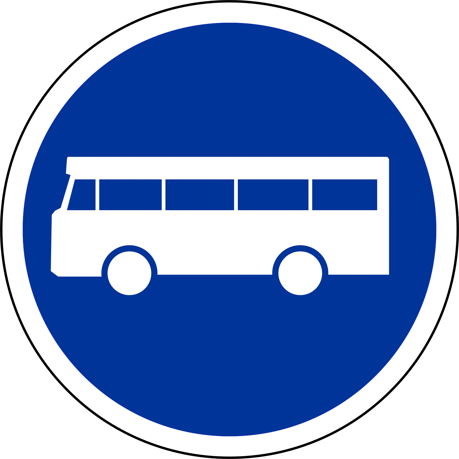 B27a - Panneau routier Voie de bus