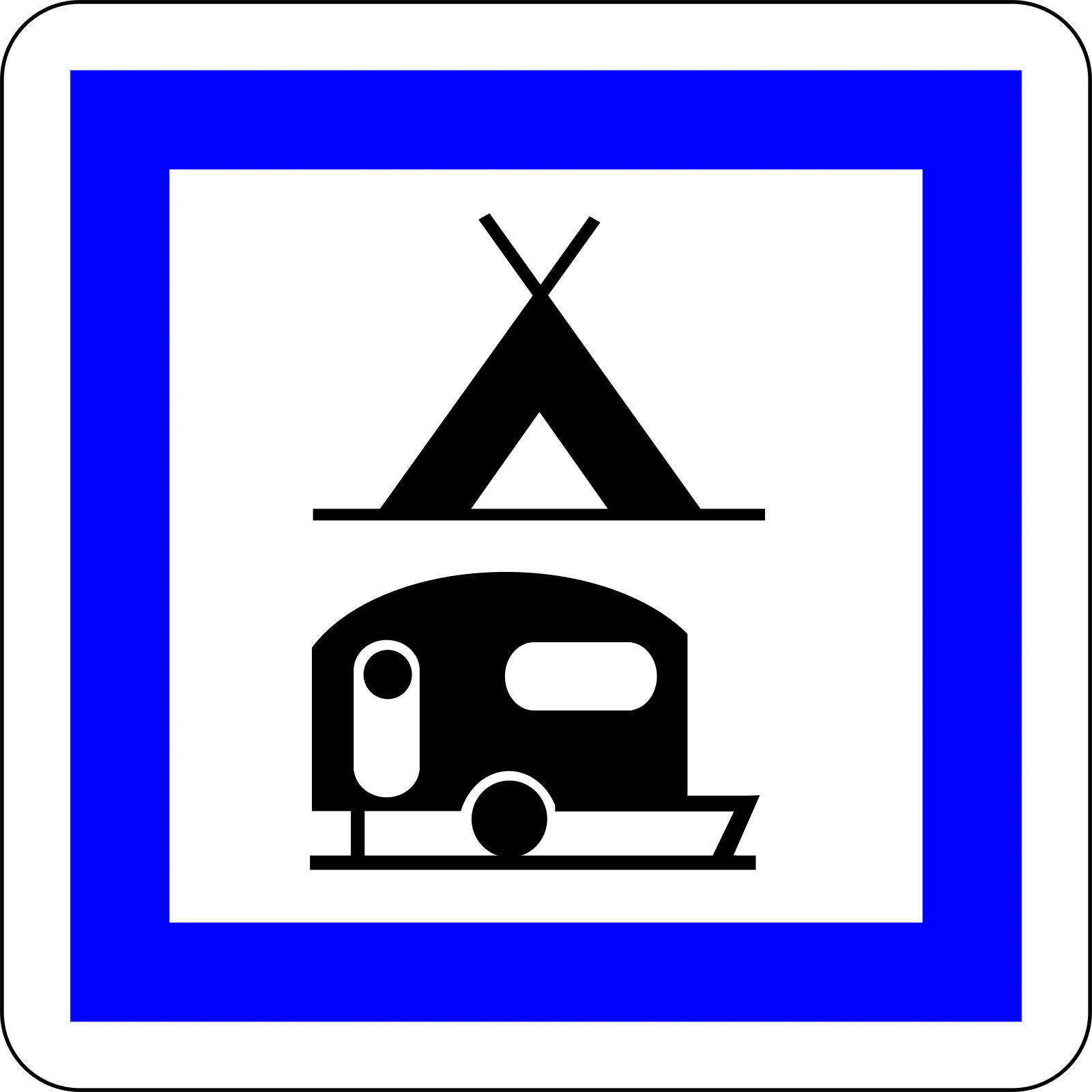 CE4c - Panneau routier Aire de camping et de caravaning