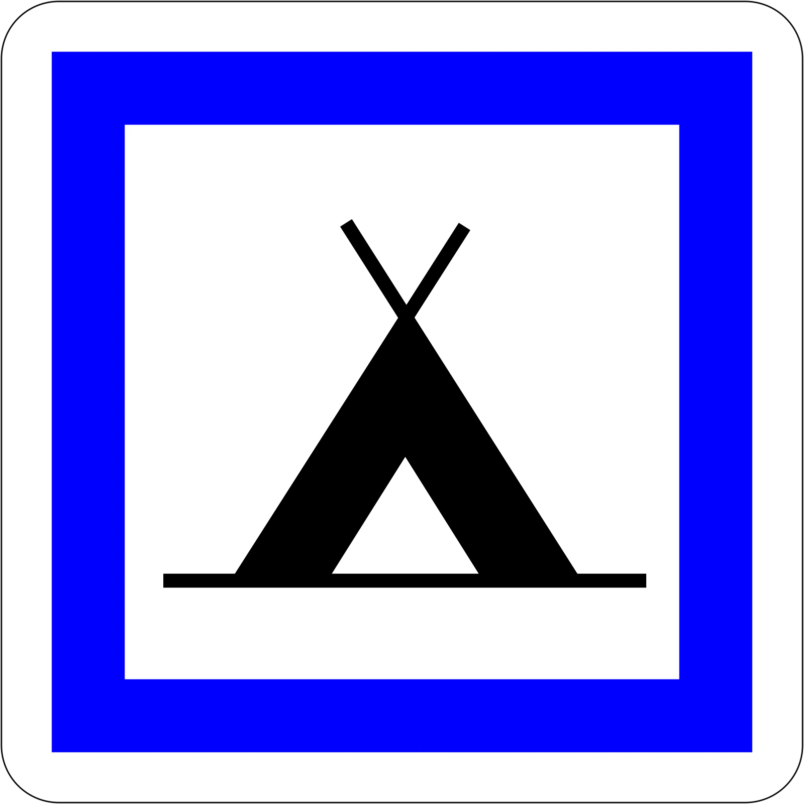 CE4a - Panneau routier Terrain de camping