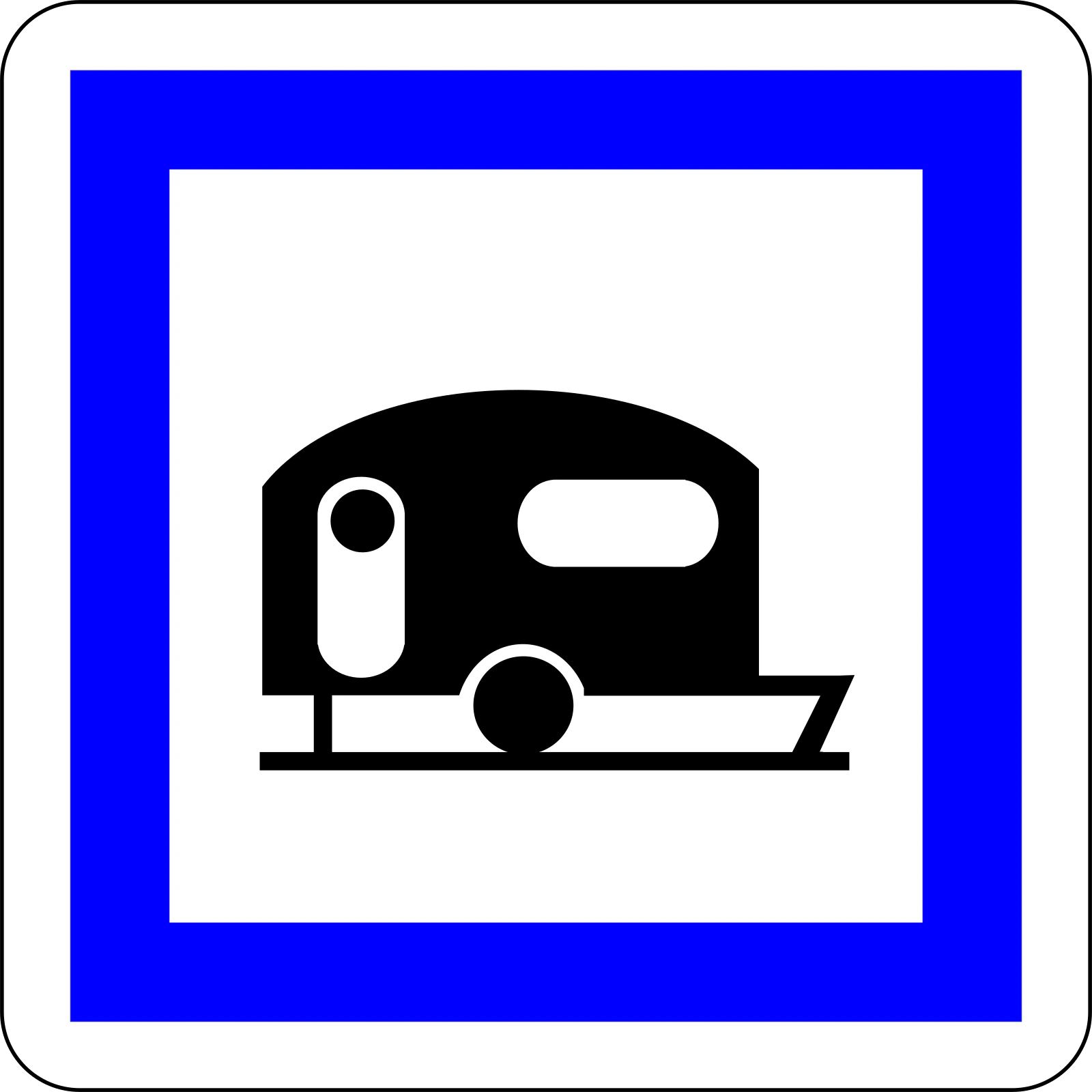 CE4b - Panneau routier Aire de camping-car