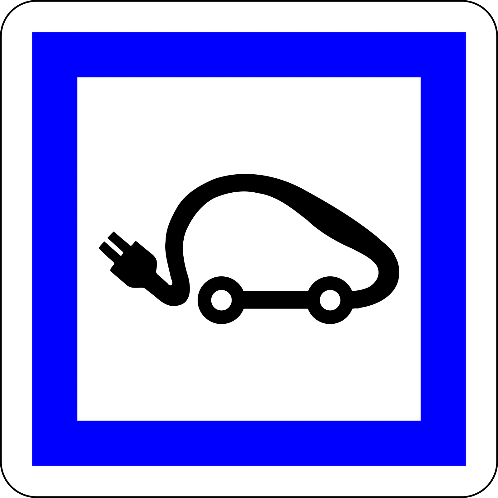 CE15i - Panneau routier Borne de recharge
