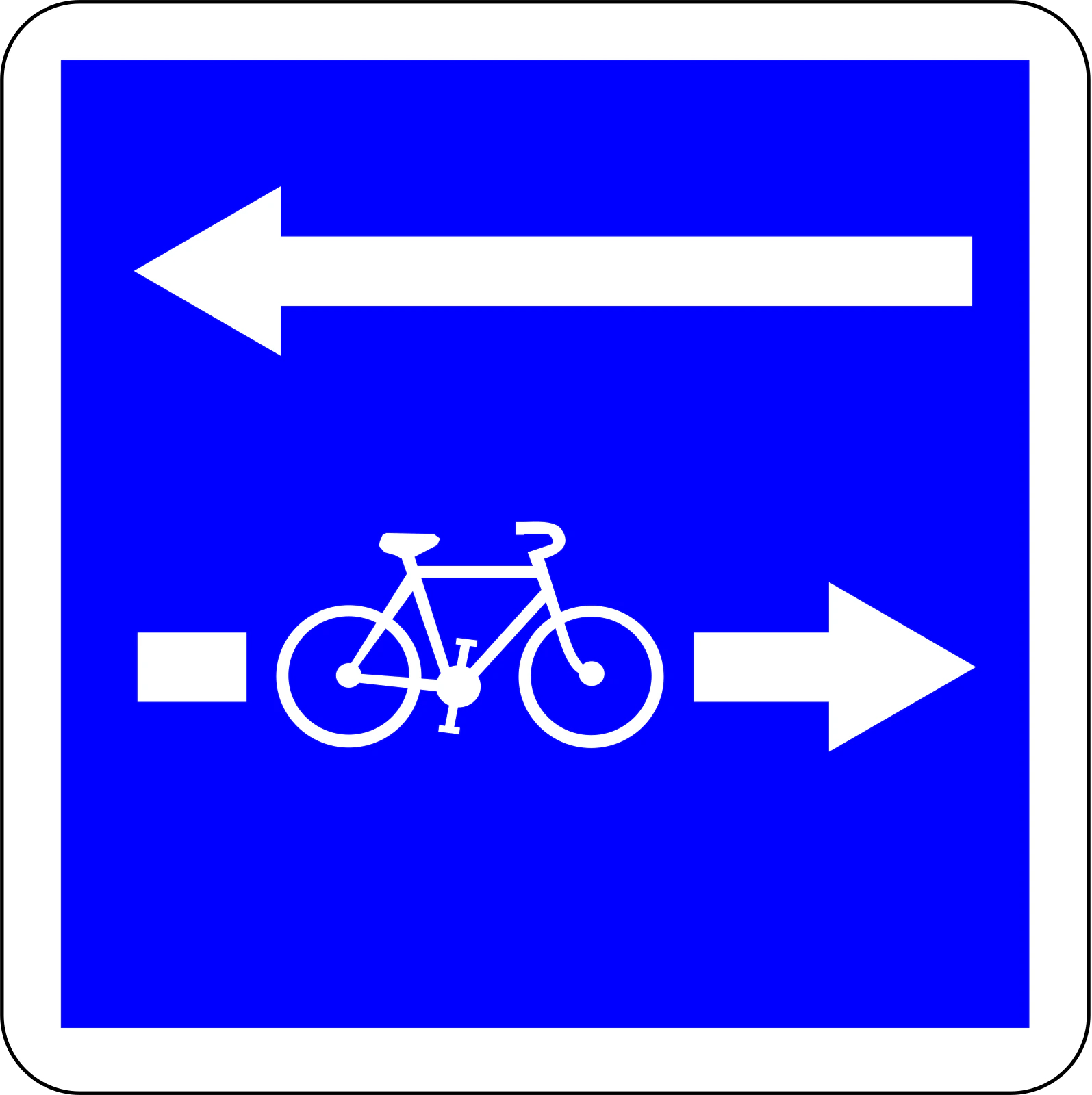 C24c-2 - Panneau routier Piste cyclable à double sens