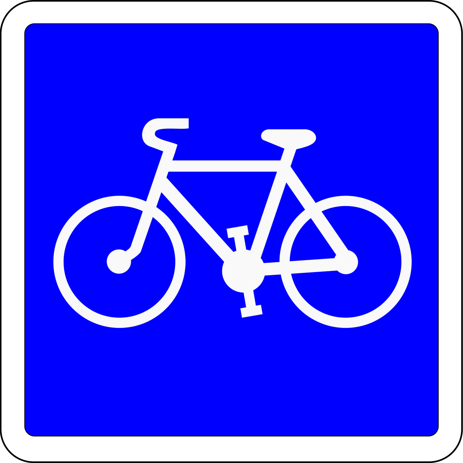 C113 - Panneau routier Piste cyclable