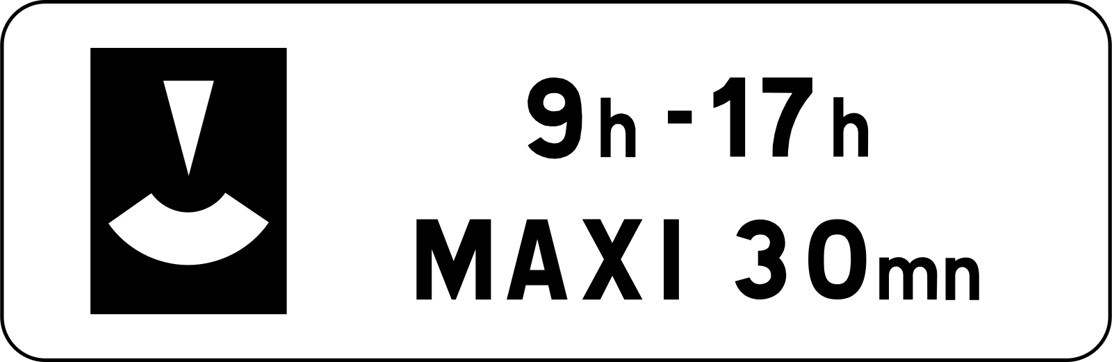 M6c-2 - Panneau routier Restrictions de stationnement avec disque