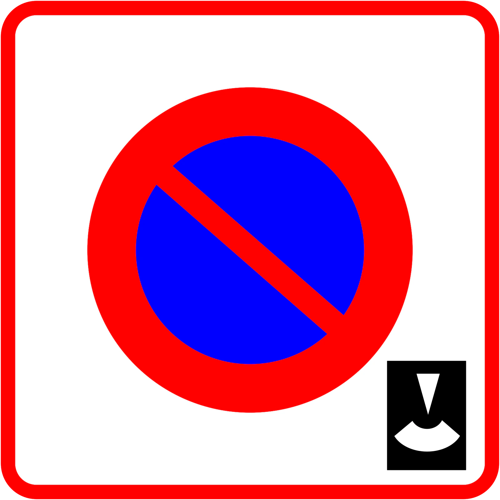 B6b - Panneau routier Zone de stationnement avec disque