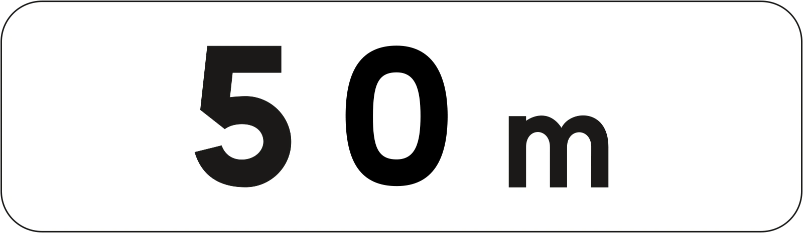 M1 - Panneau routier Distance
