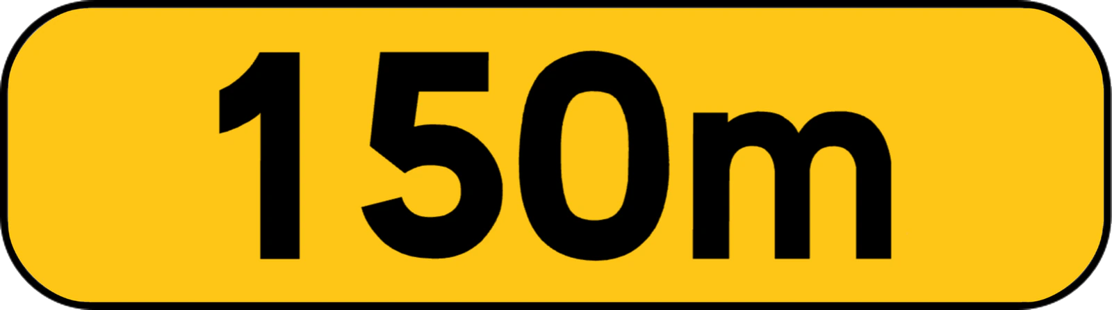 KM1 - Panneau routier Distance