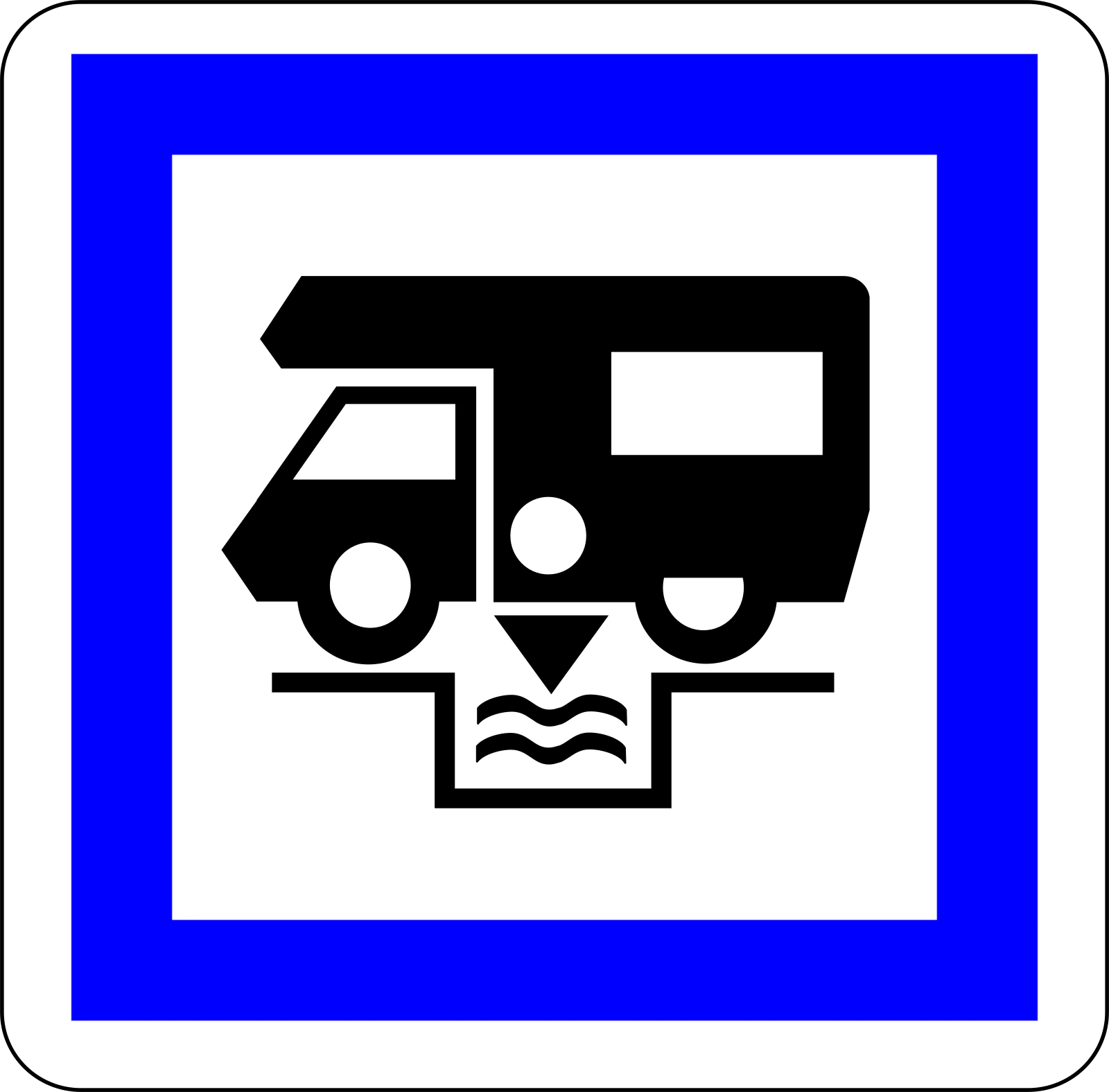 CE24 - Panneau routier Drainage