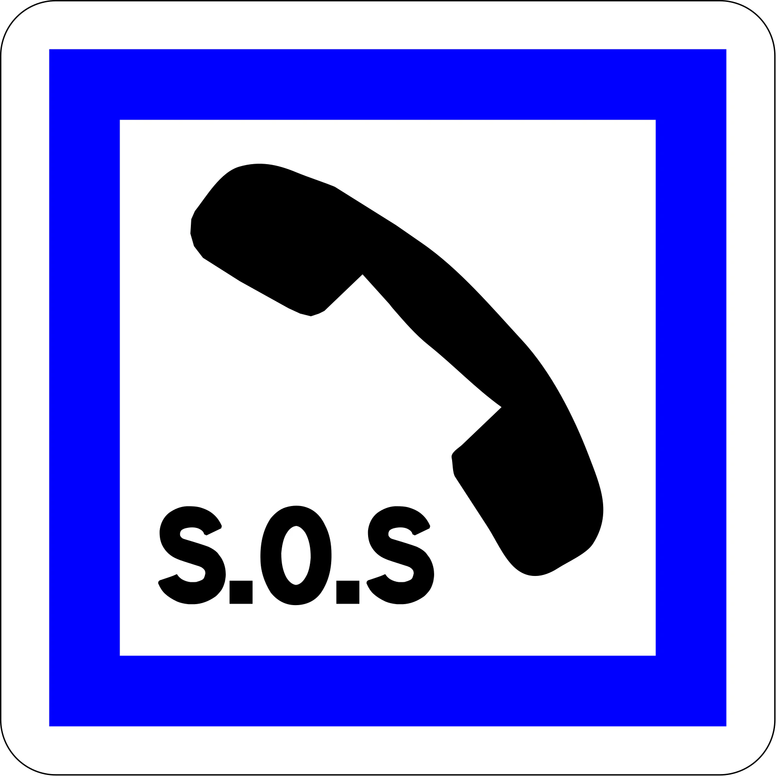 CE2a - Panneau routier Téléphone d'urgence