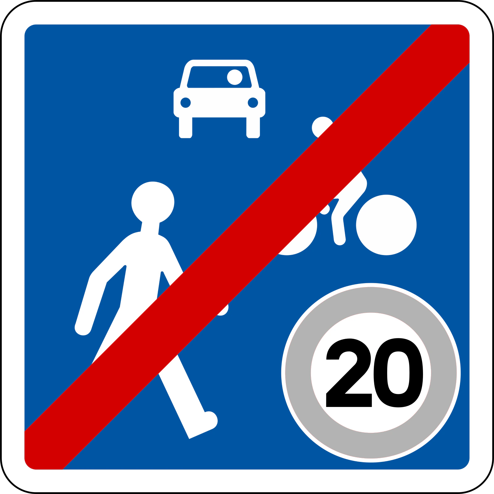 B53 - Panneau routier Fin de Zone d'Habitation