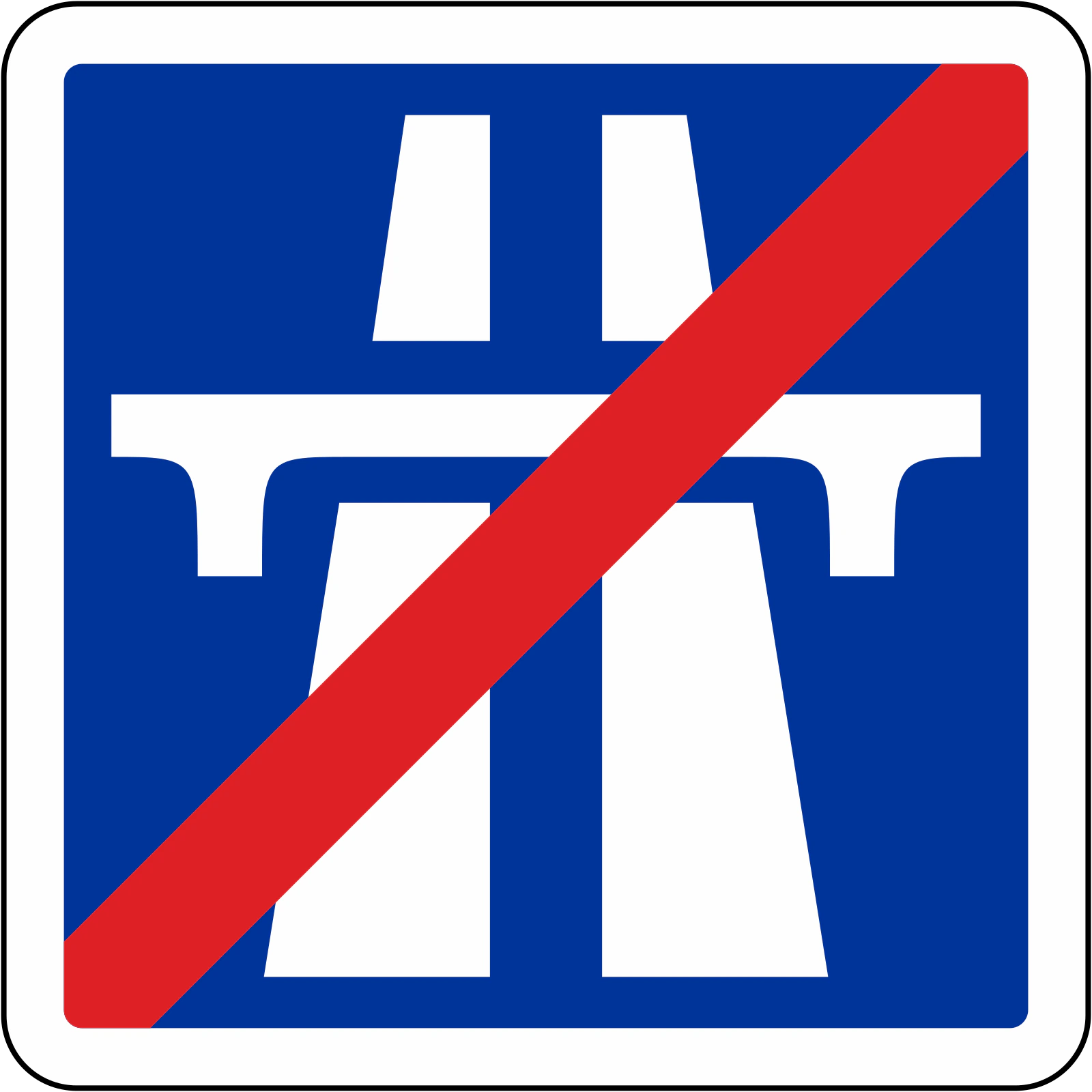 Autoroute-F-fin - Panneau routier Fin d'autoroute