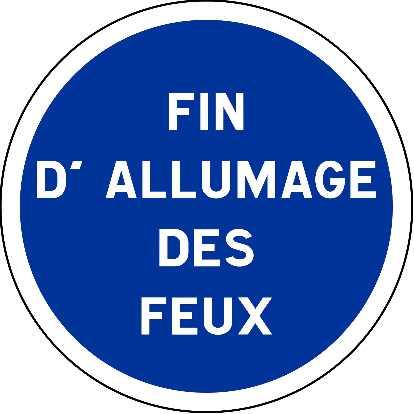 B49 - Panneau routier Fin des autres obligations