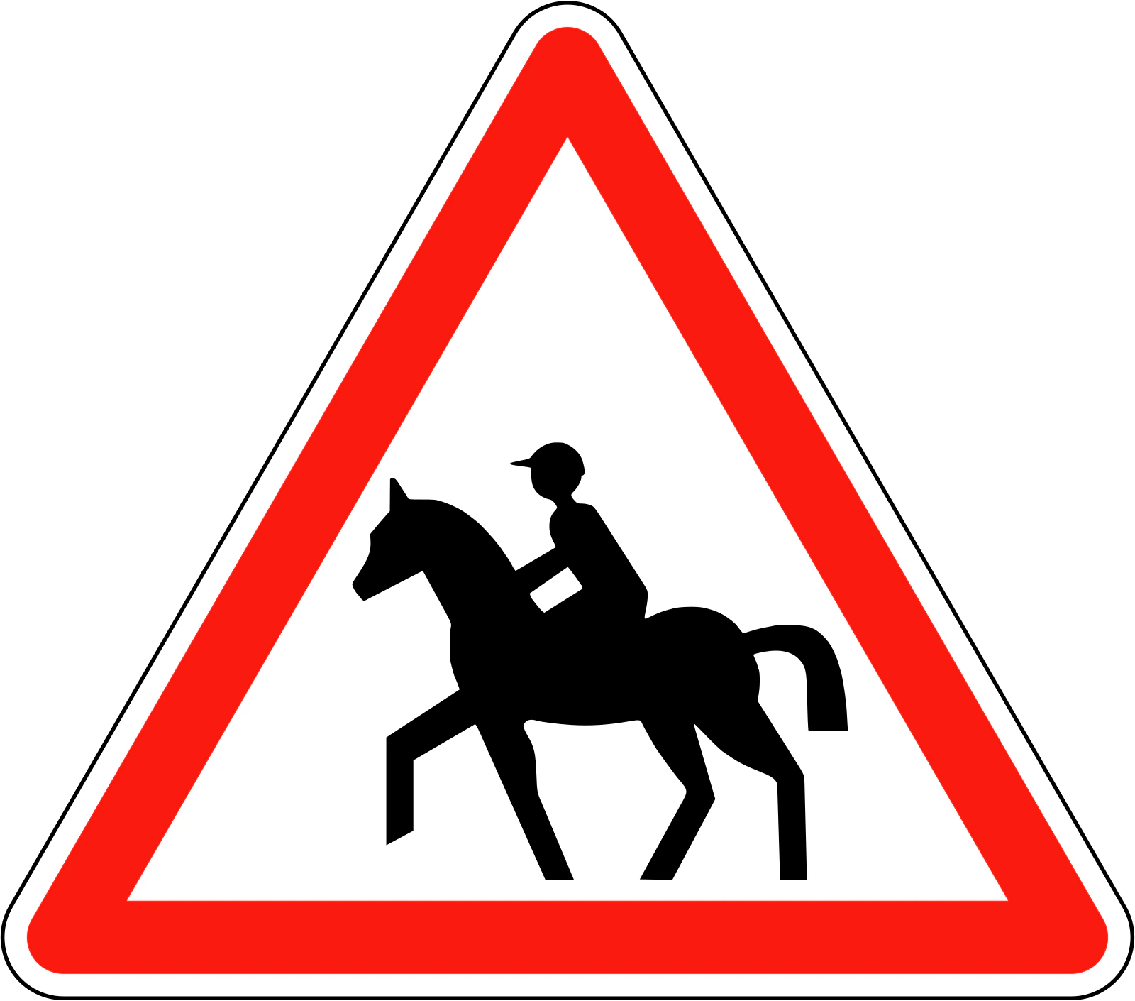 A15c - Panneau routier Cavaliers