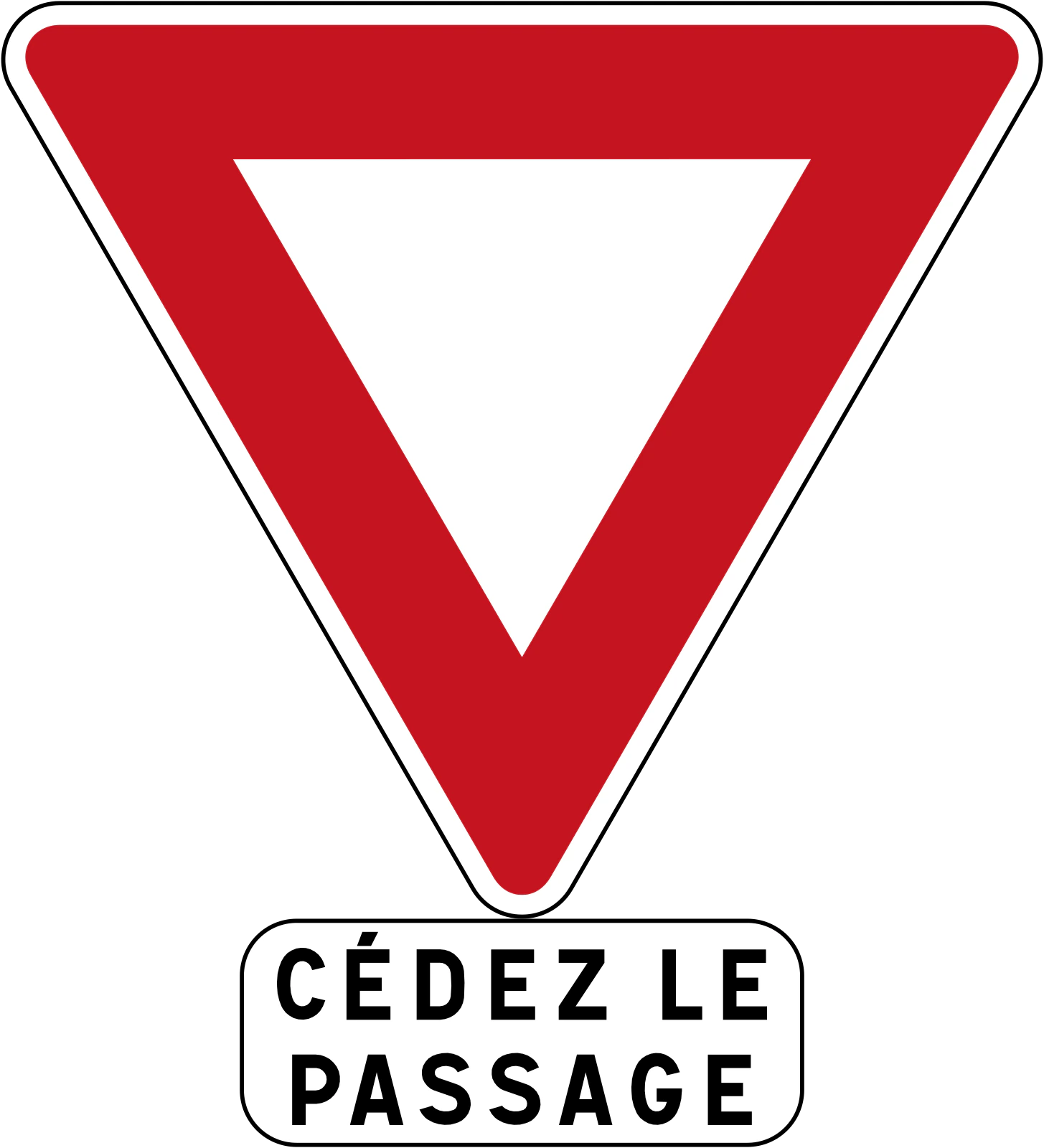 AB3a - Panneau routier Cédez le passage