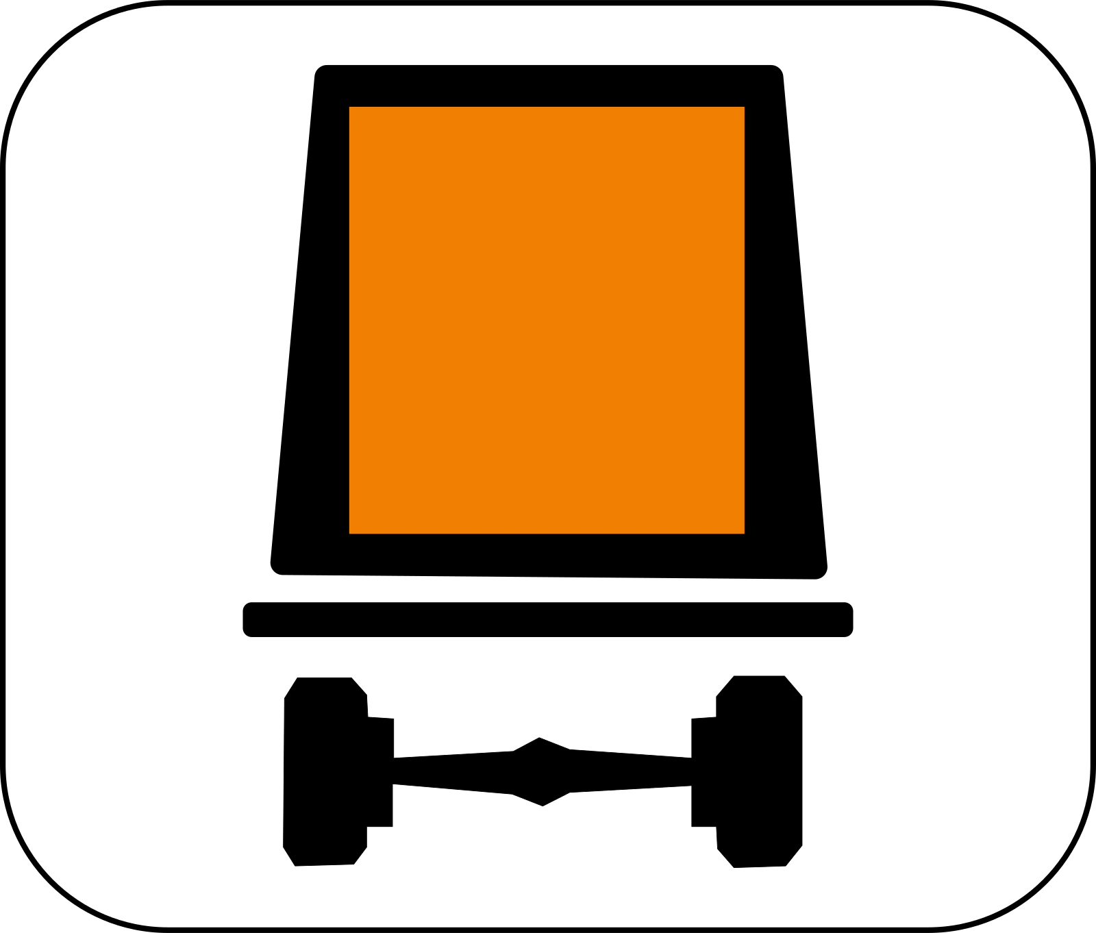 M4m - Panneau routier Véhicules transportant des marchandises dangereuses