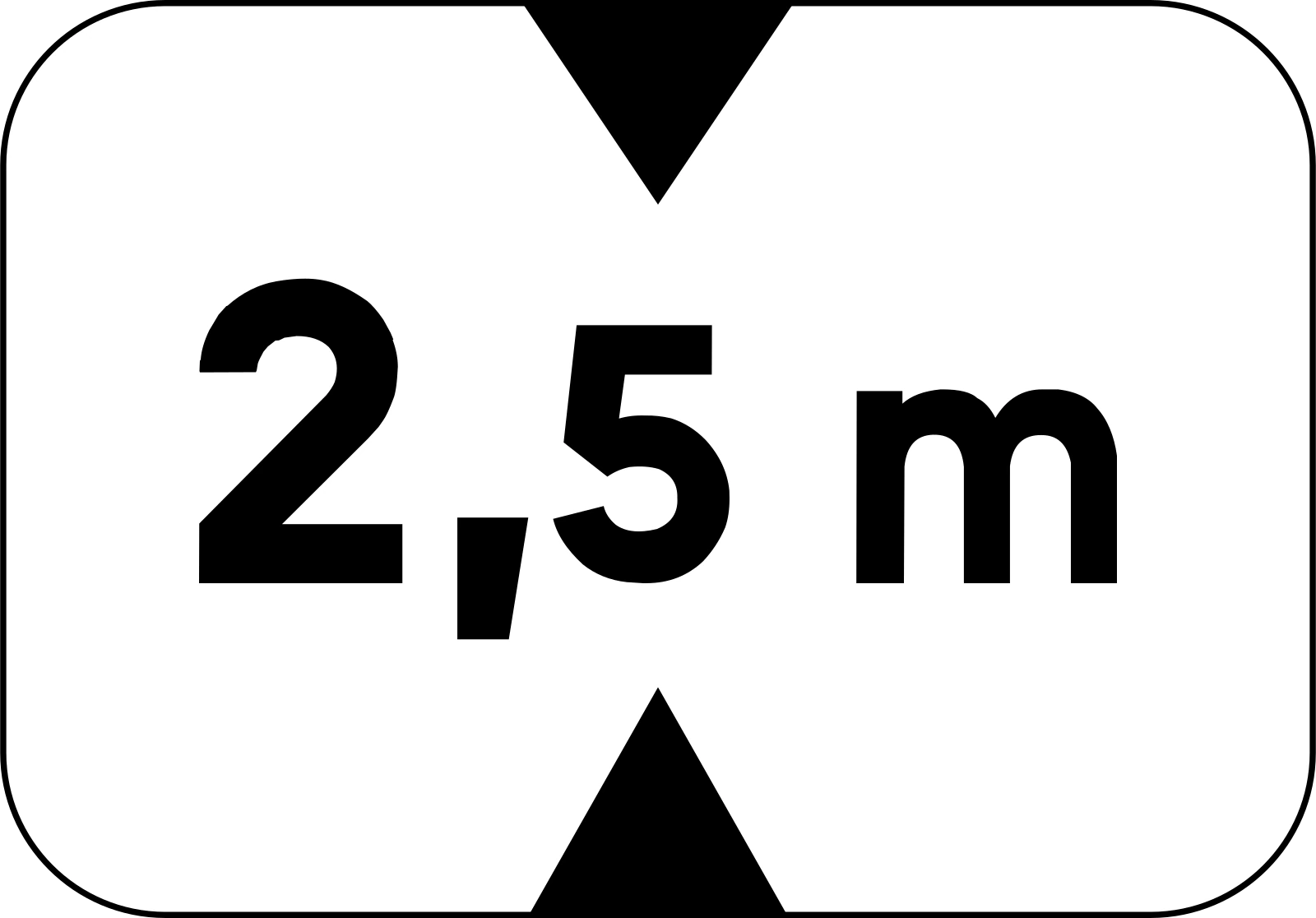 M4v - Panneau routier Hauteur