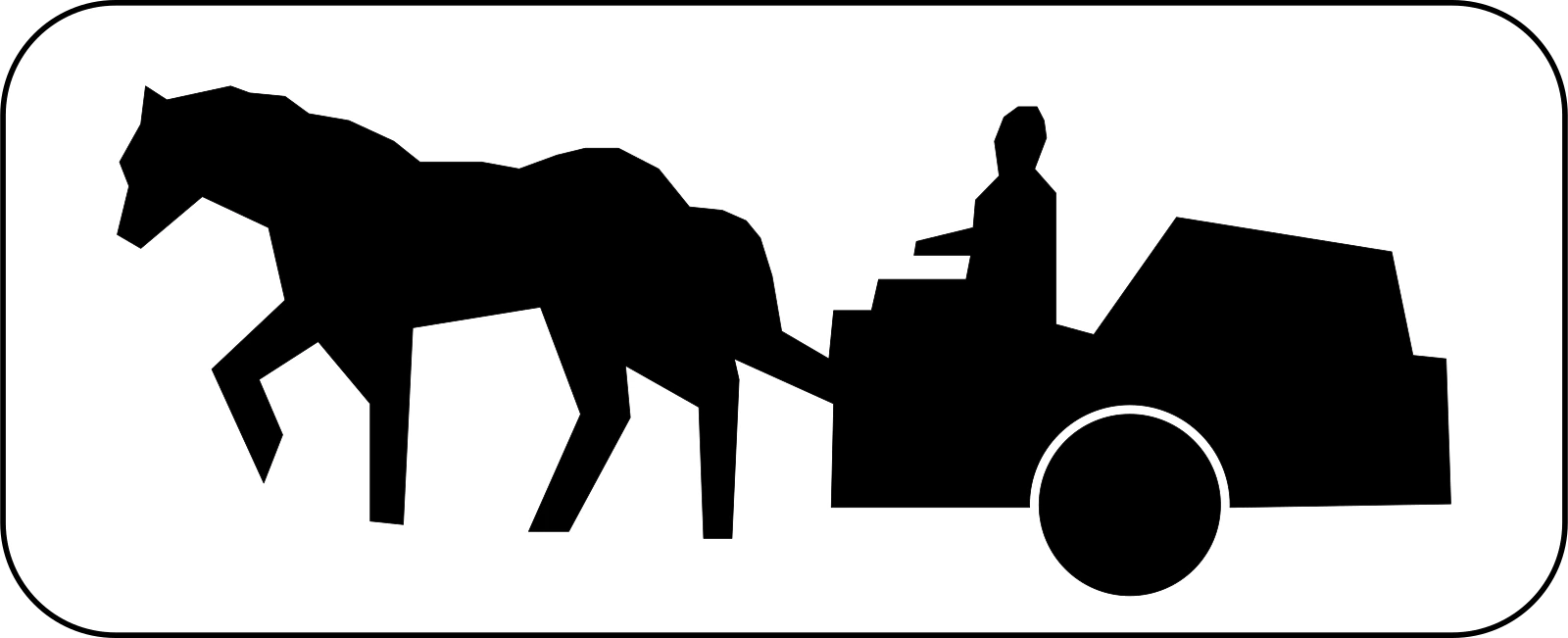 M4s - Panneau routier Véhicules tirés par des chevaux