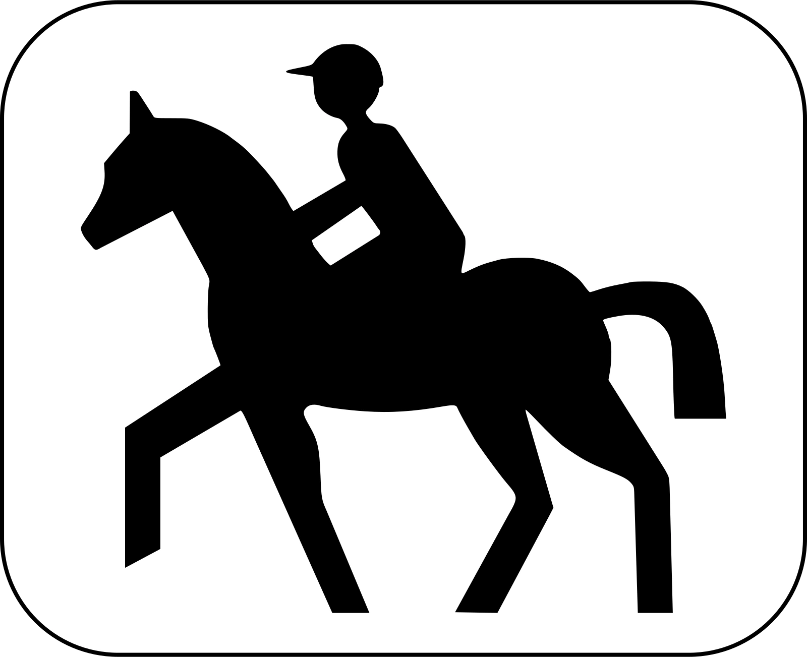 M4y - Panneau routier Chevaux