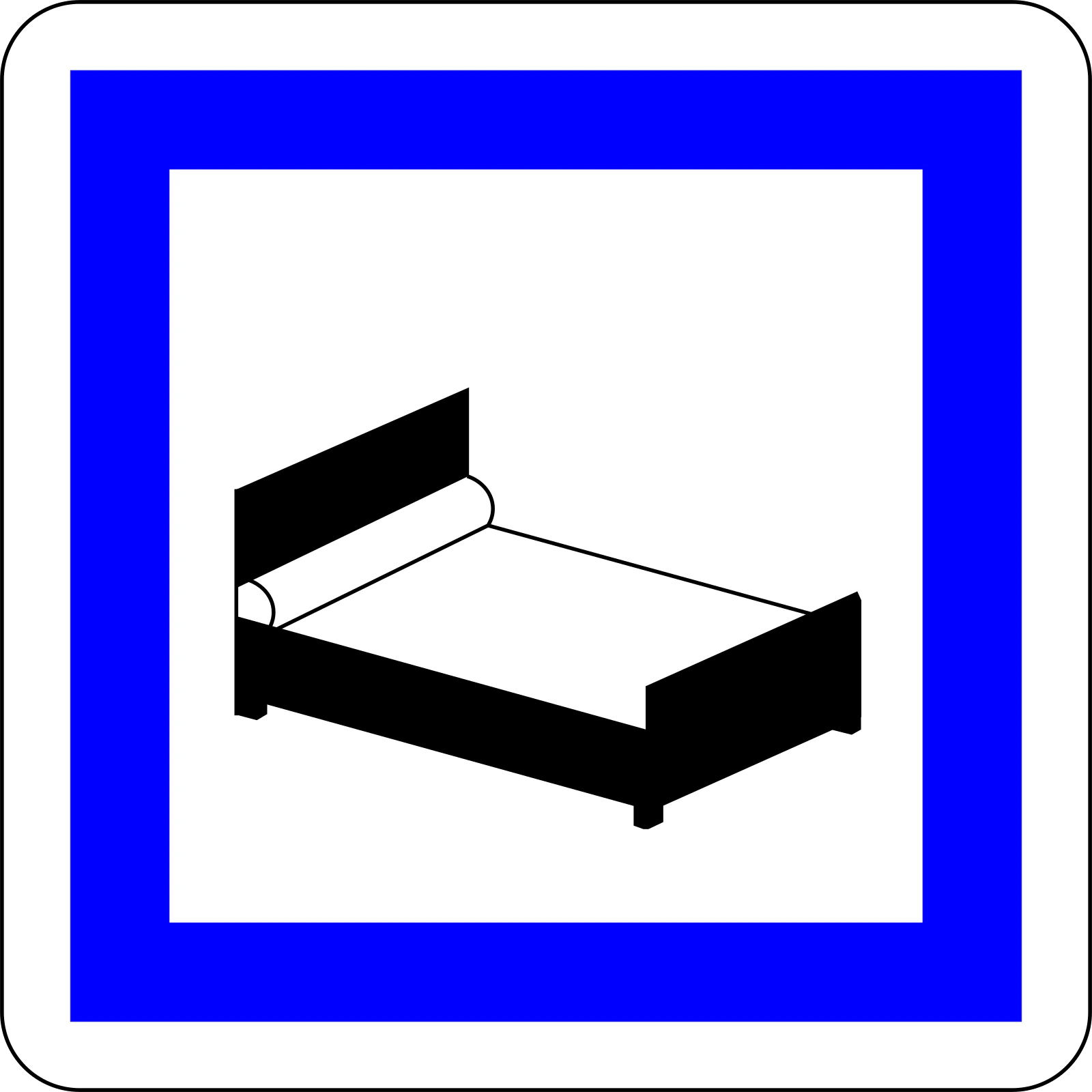 CE17 - Panneau routier Hôtel ou motel