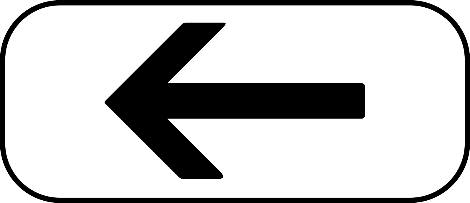 M8e - Panneau routier Gauche