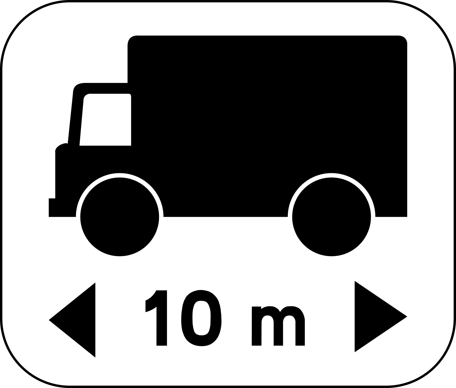 M4q - Panneau routier Longueur