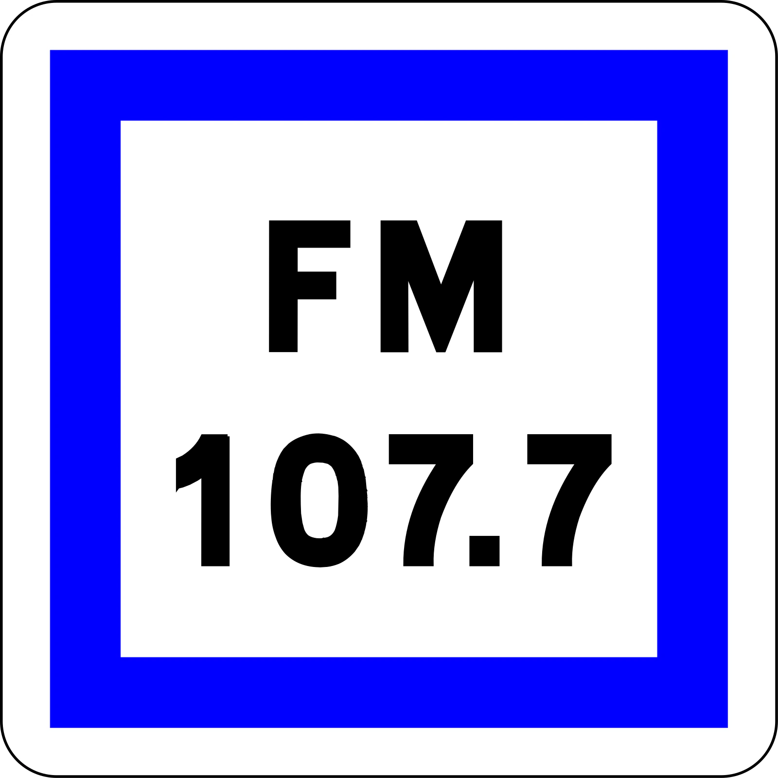 CE22 - Panneau routier Station de radio locale