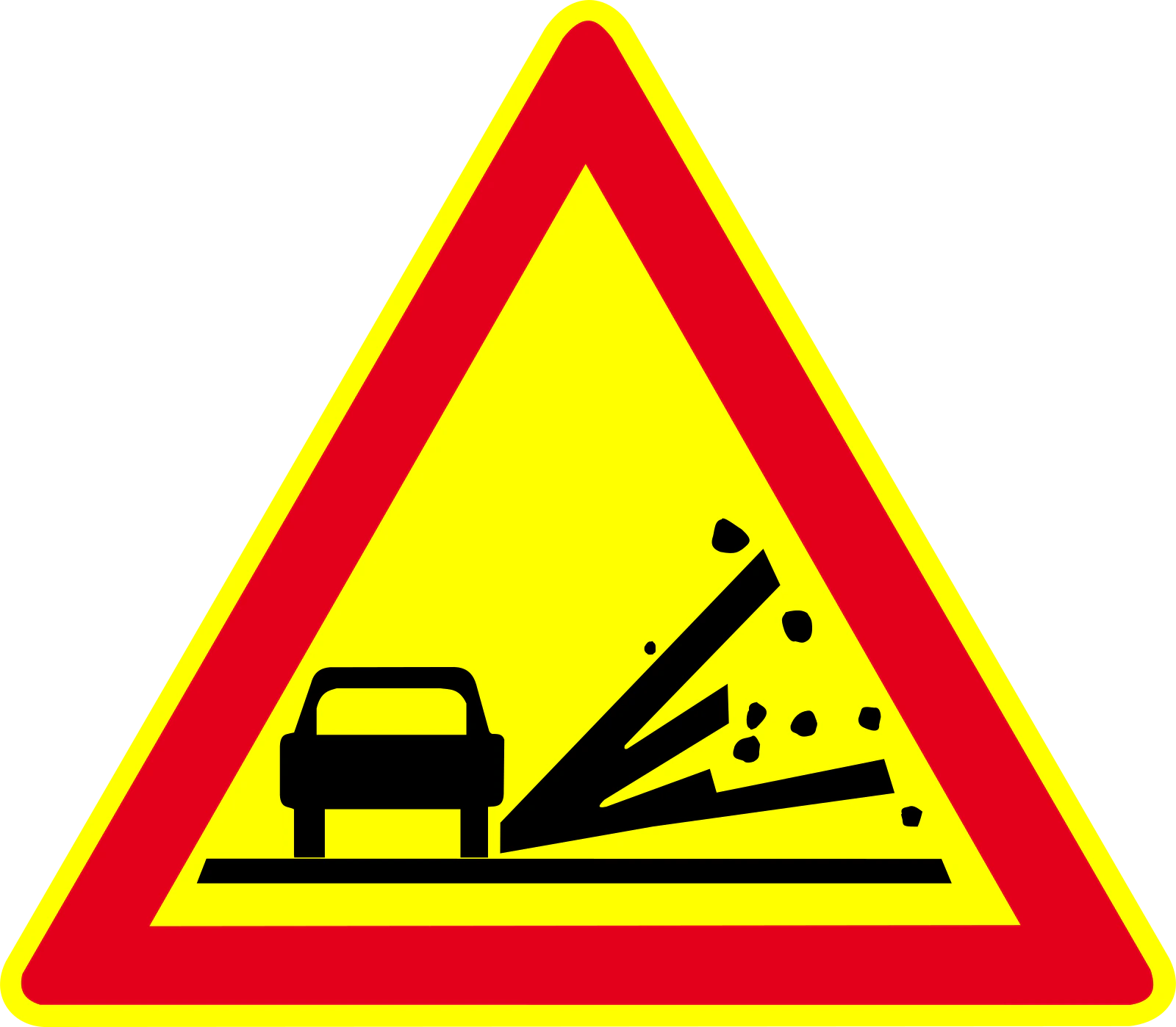 AK22 - Panneau routier Gravillons meubles