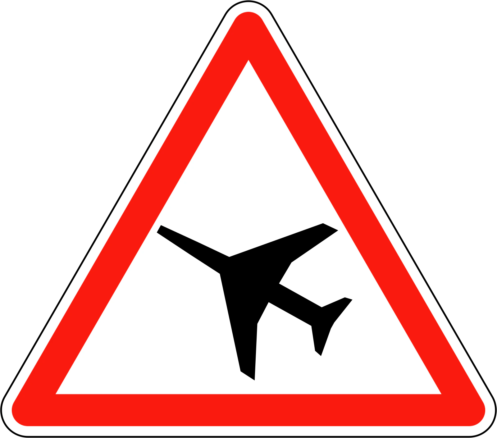 A23 - Panneau routier Aéronefs volant à basse altitude