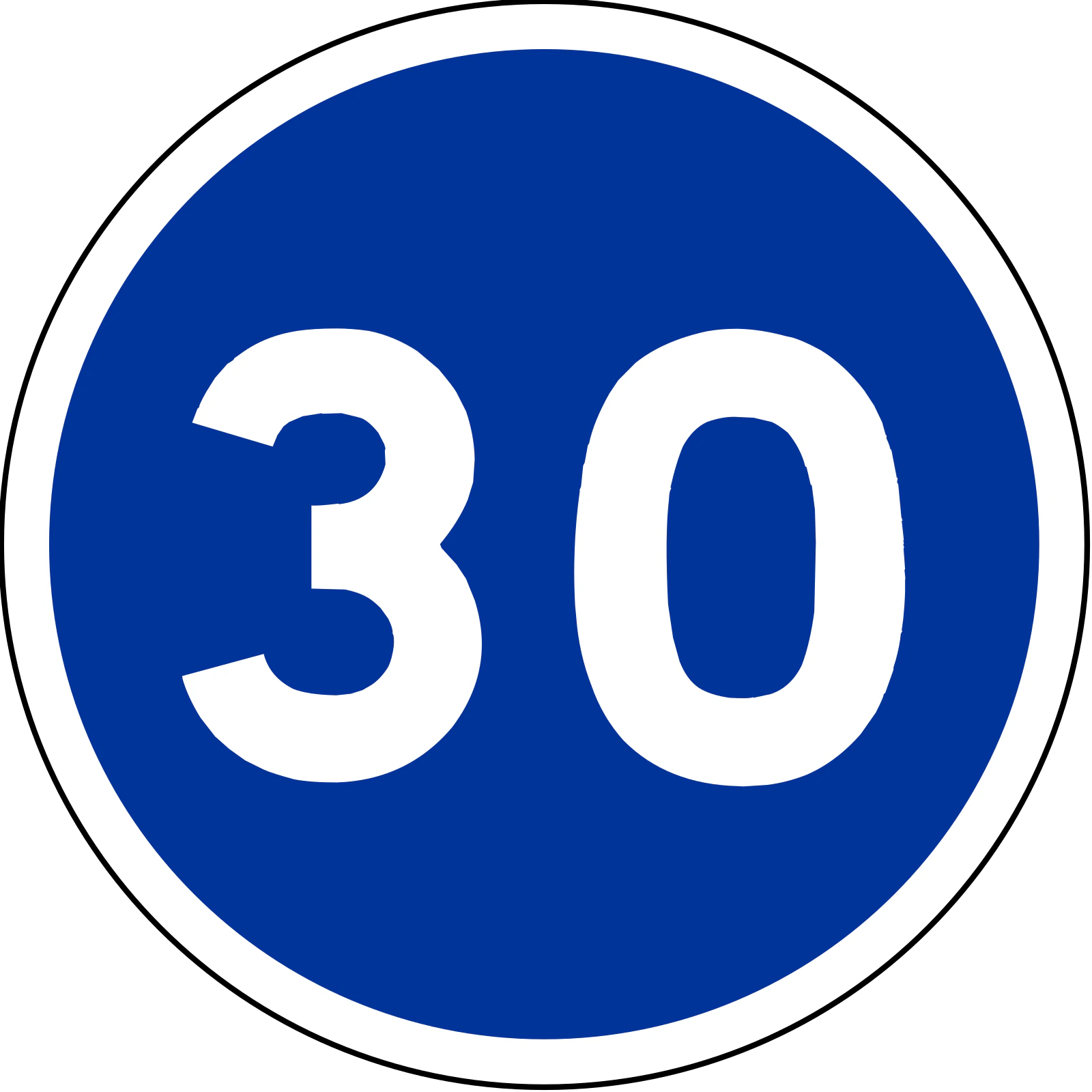 B25 - Panneau routier Vitesse minimale