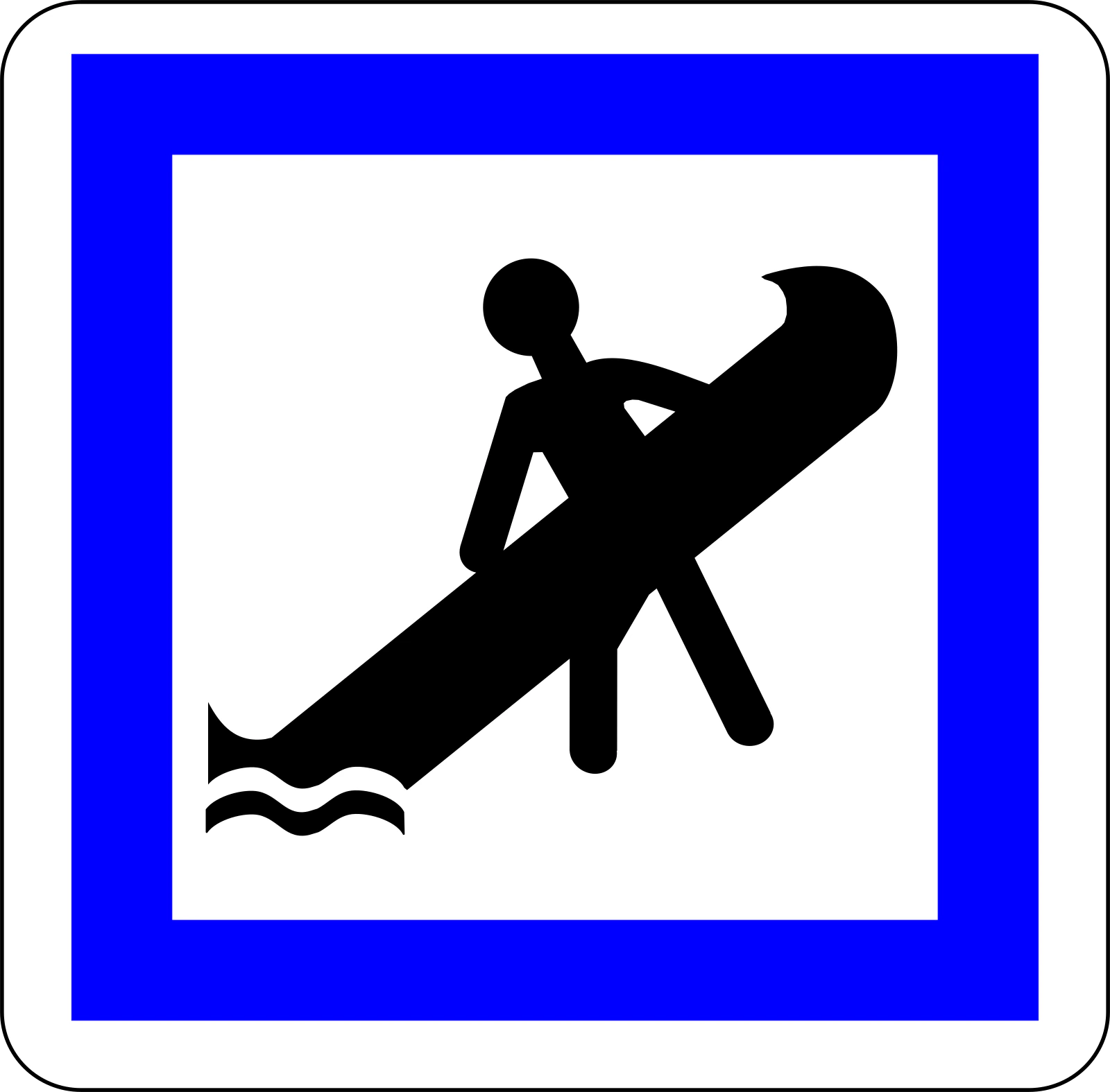 CE19 - Panneau routier Amarrage pour bateaux