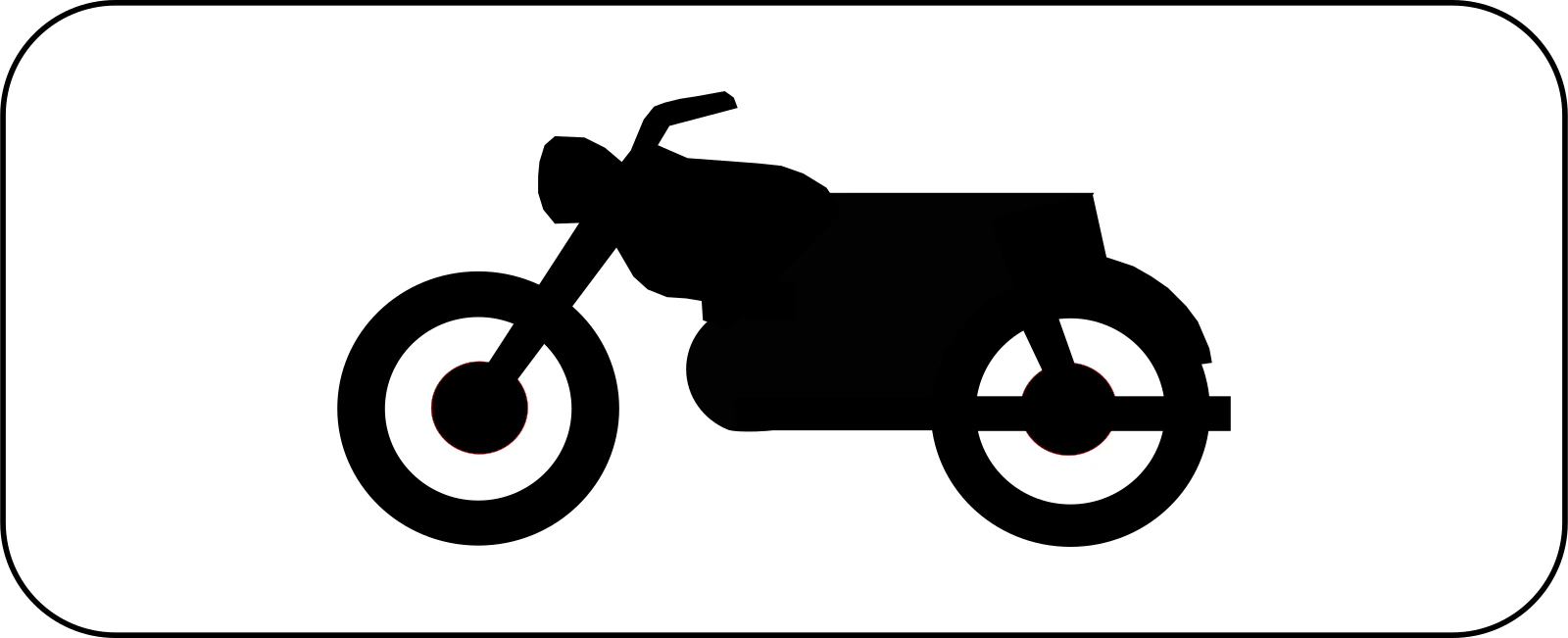 M4c - Panneau routier Motos