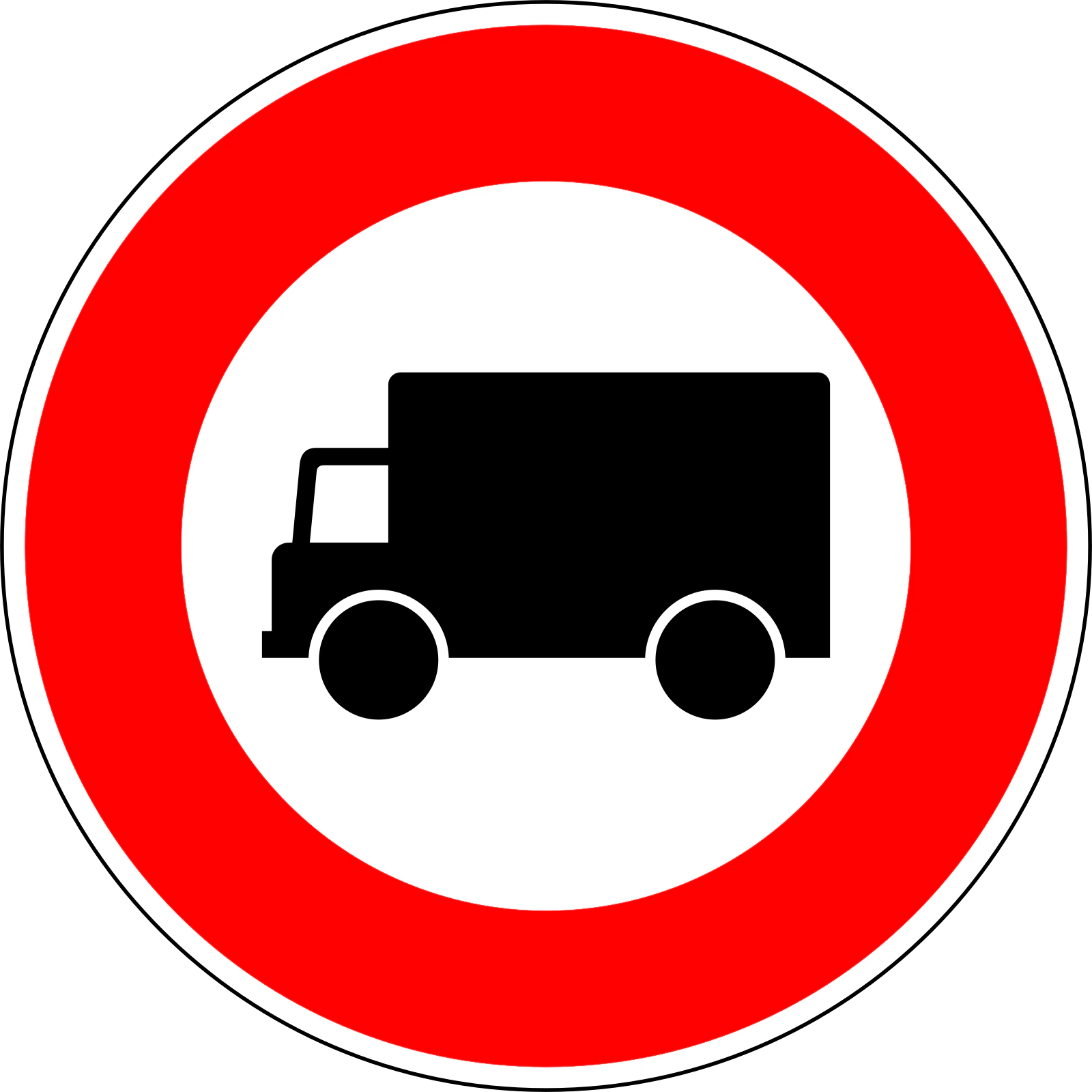 B8 - Panneau routier Absolument pas de camions