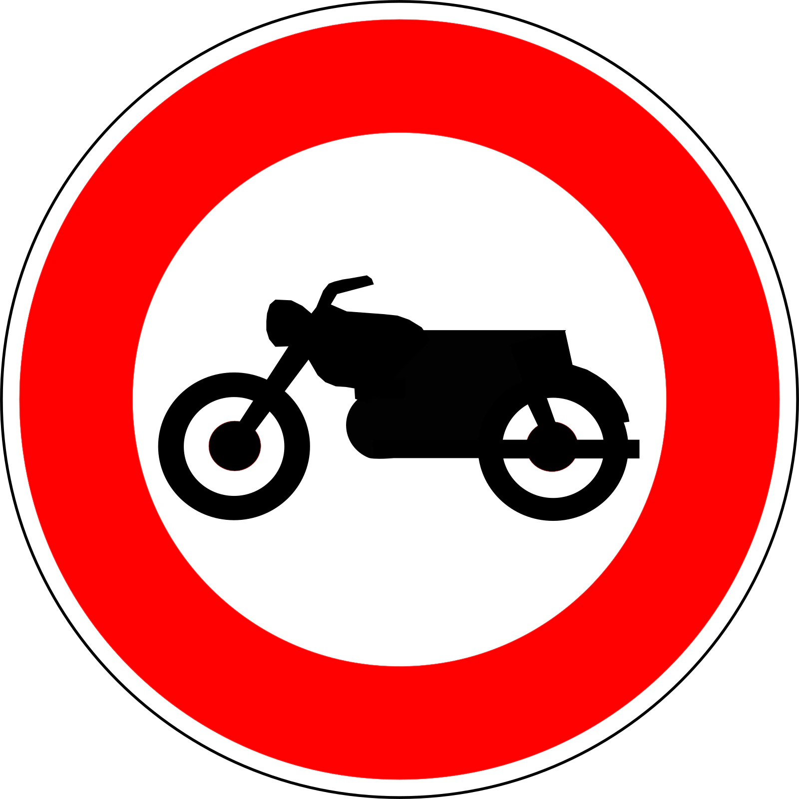 B9h - Panneau routier Deux-roues motorisés interdits