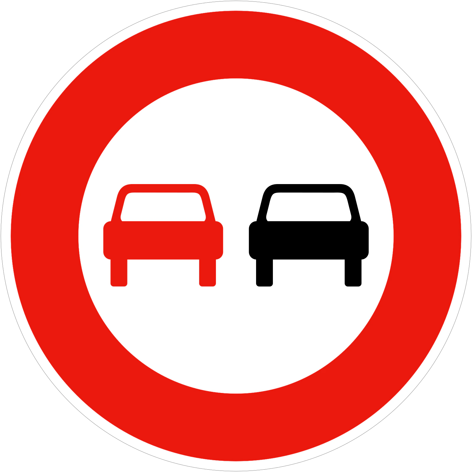 B3 - Panneau routier Défense de dépasser