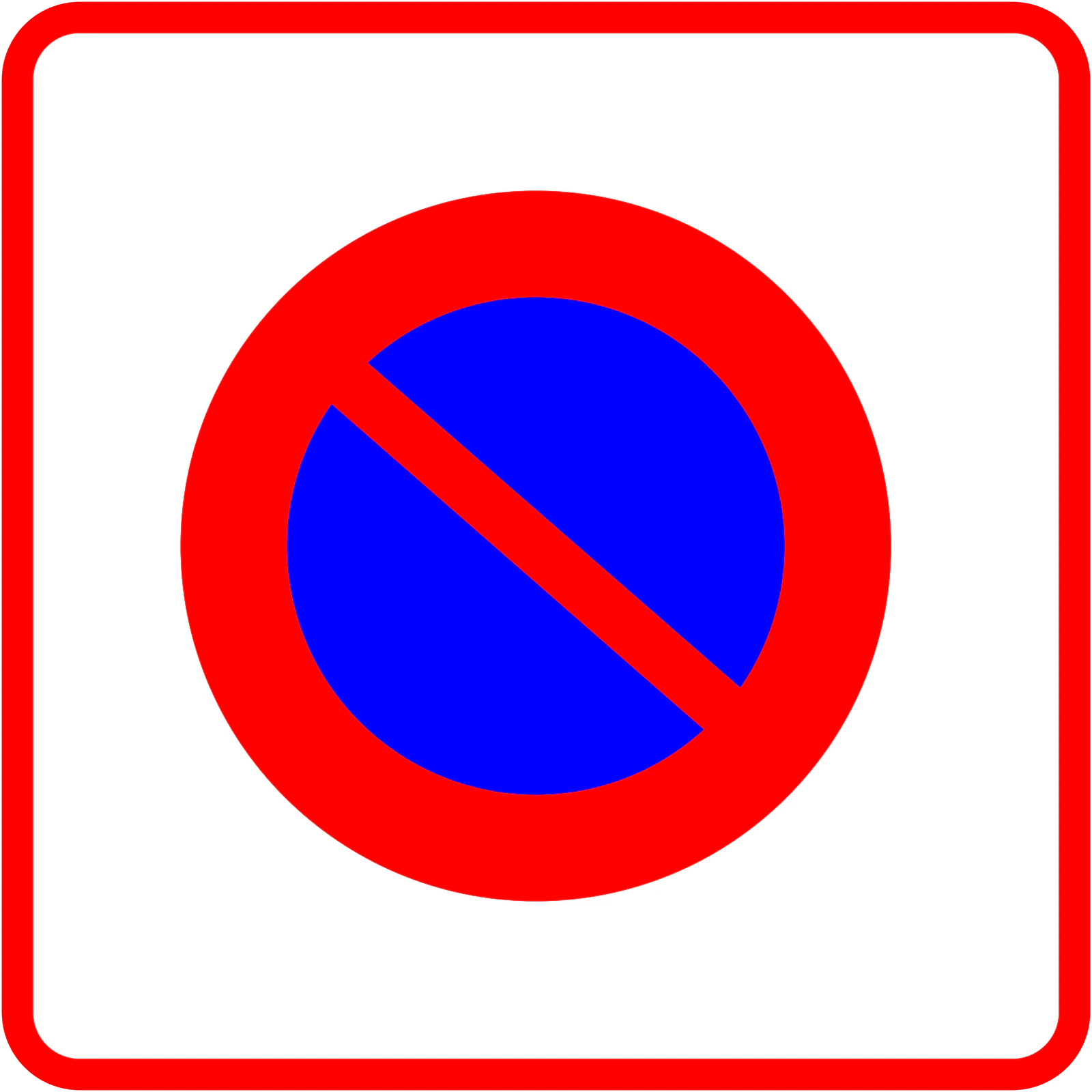 B6b - Panneau routier Zone de stationnement interdit