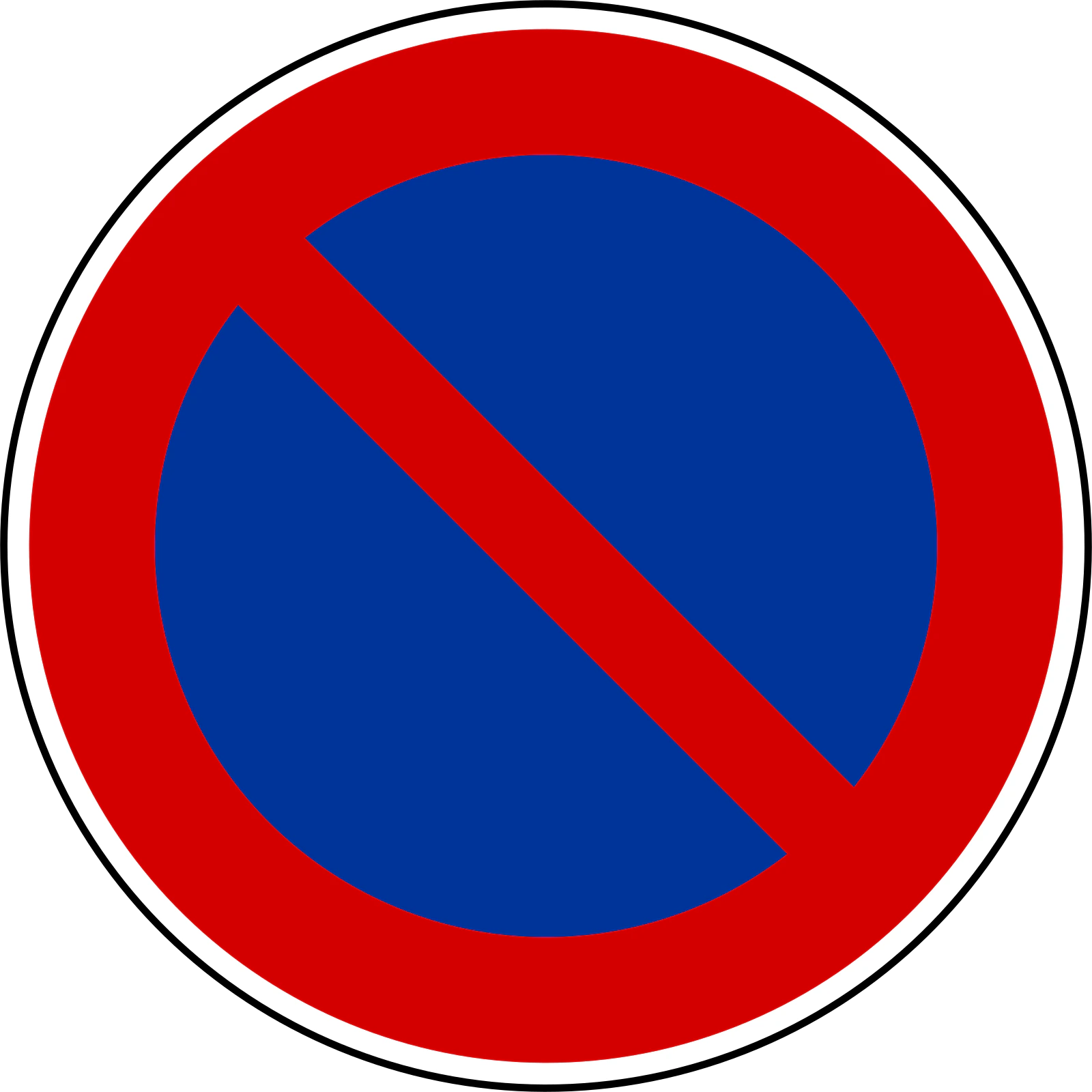 B6a - Panneau routier Stationnement interdit