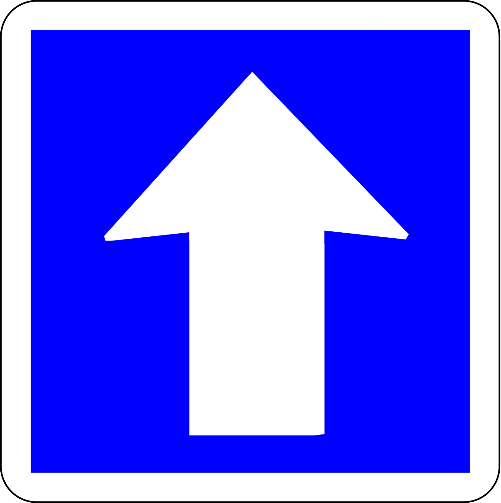 C12 - Panneau routier Sens unique